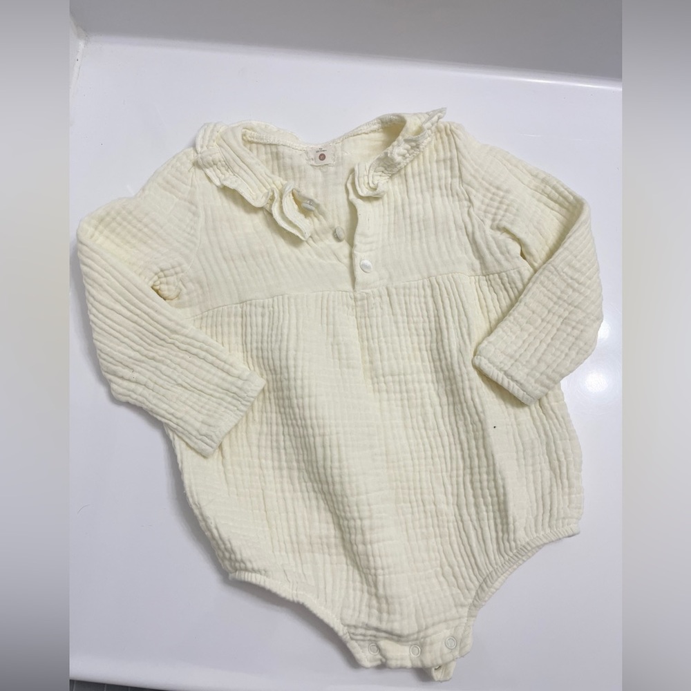 Baby girl lil legs Muslin bubble romper 2t